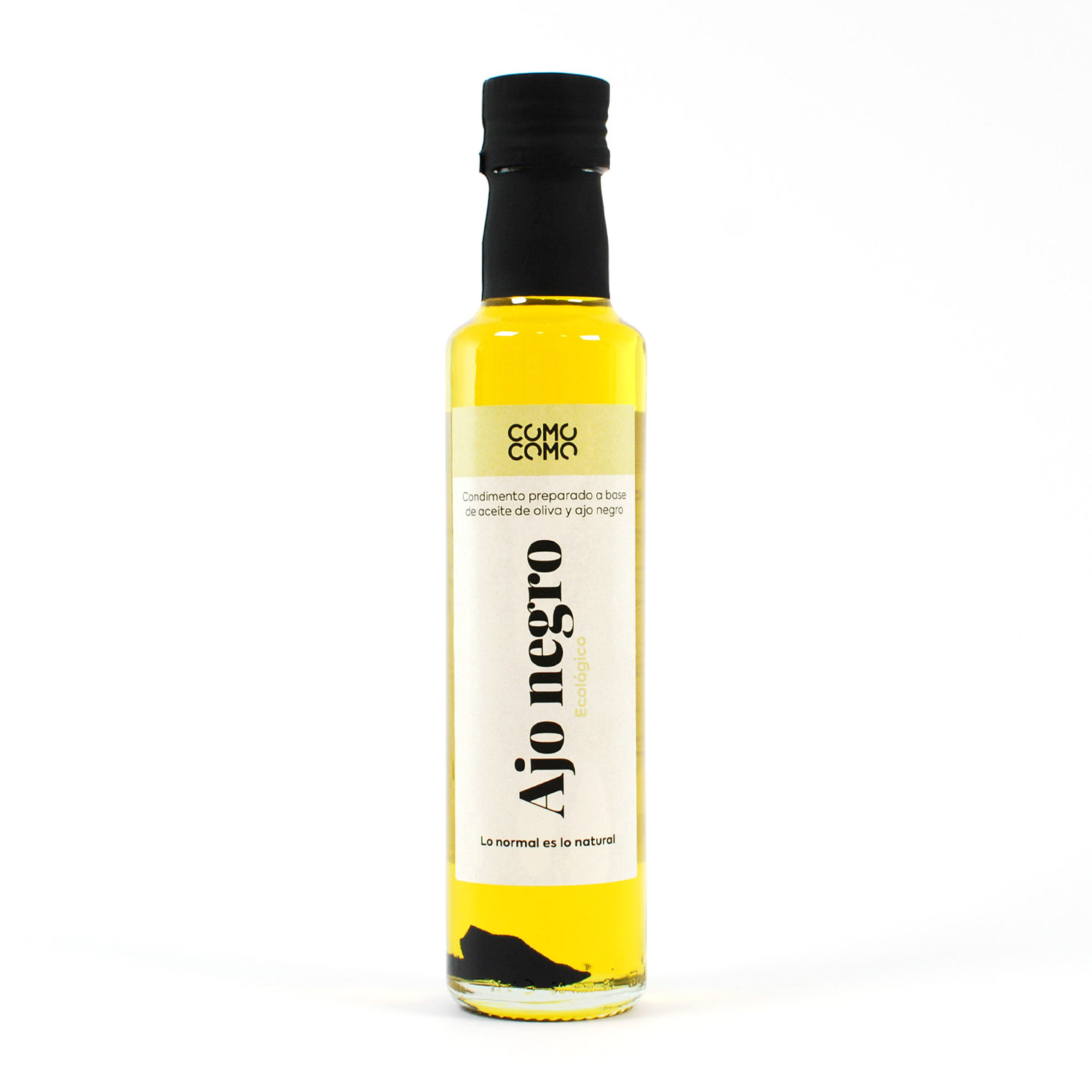 Aceite de oliva virgen extra ecológico con ajo negro