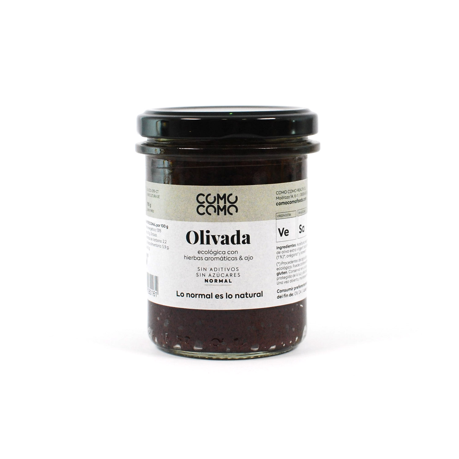 Olivada ecológica con hierbas aromáticas