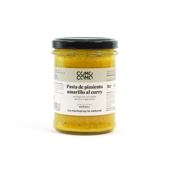 Pasta de pebrot groc ecològica amb curri