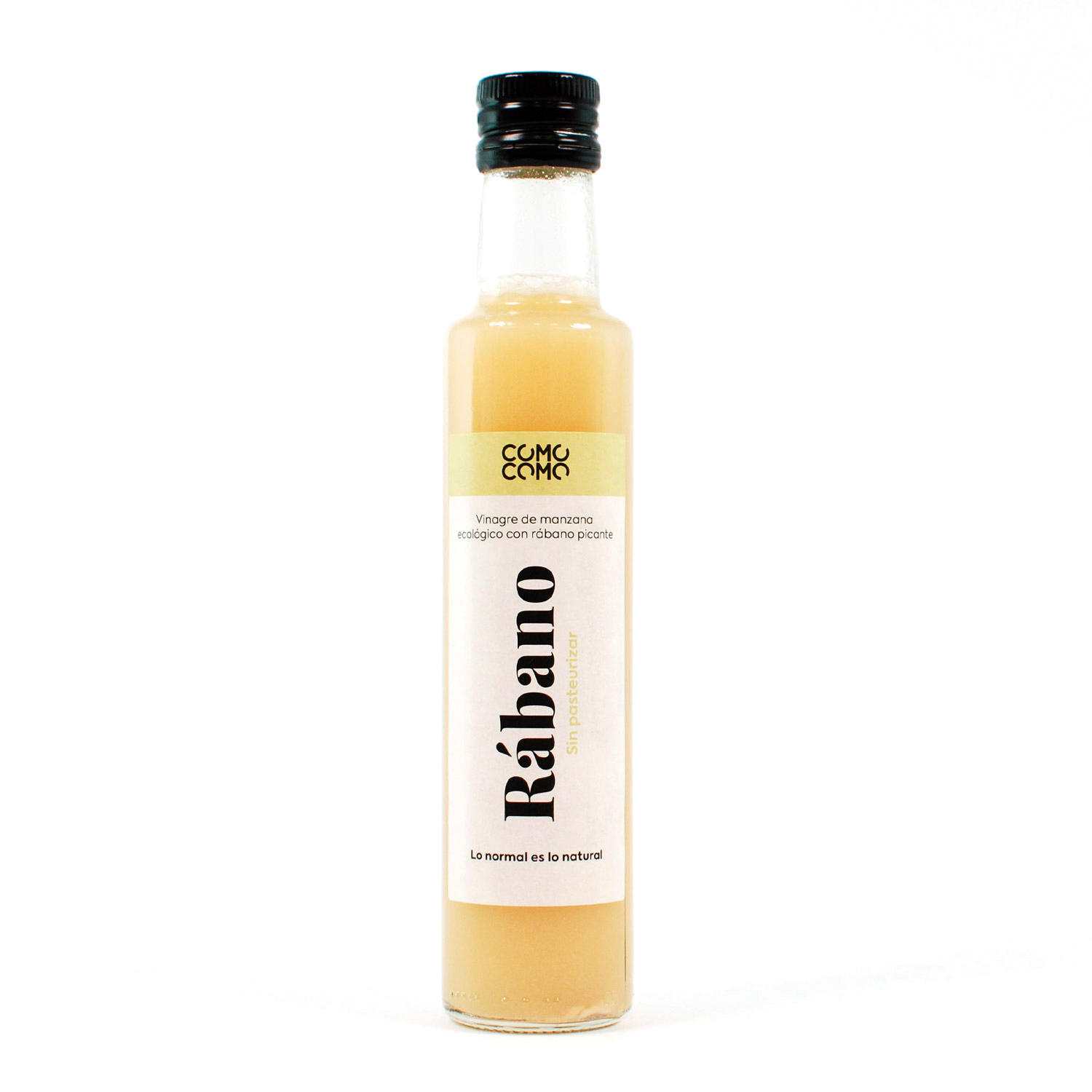 Vinagre de manzana ecológico con rábano picante sin pasteurizar