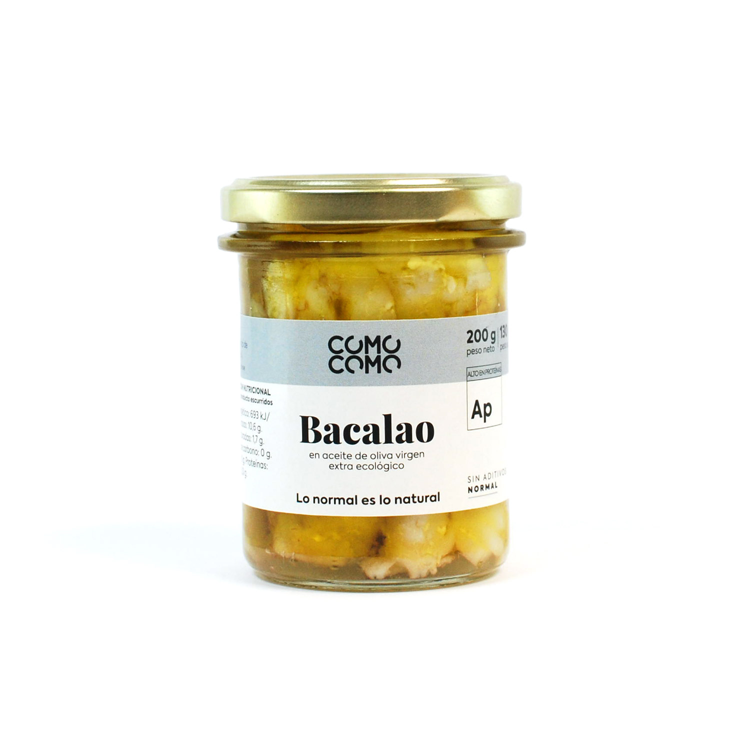 Bacalao en aceite de oliva virgen extra ecológico