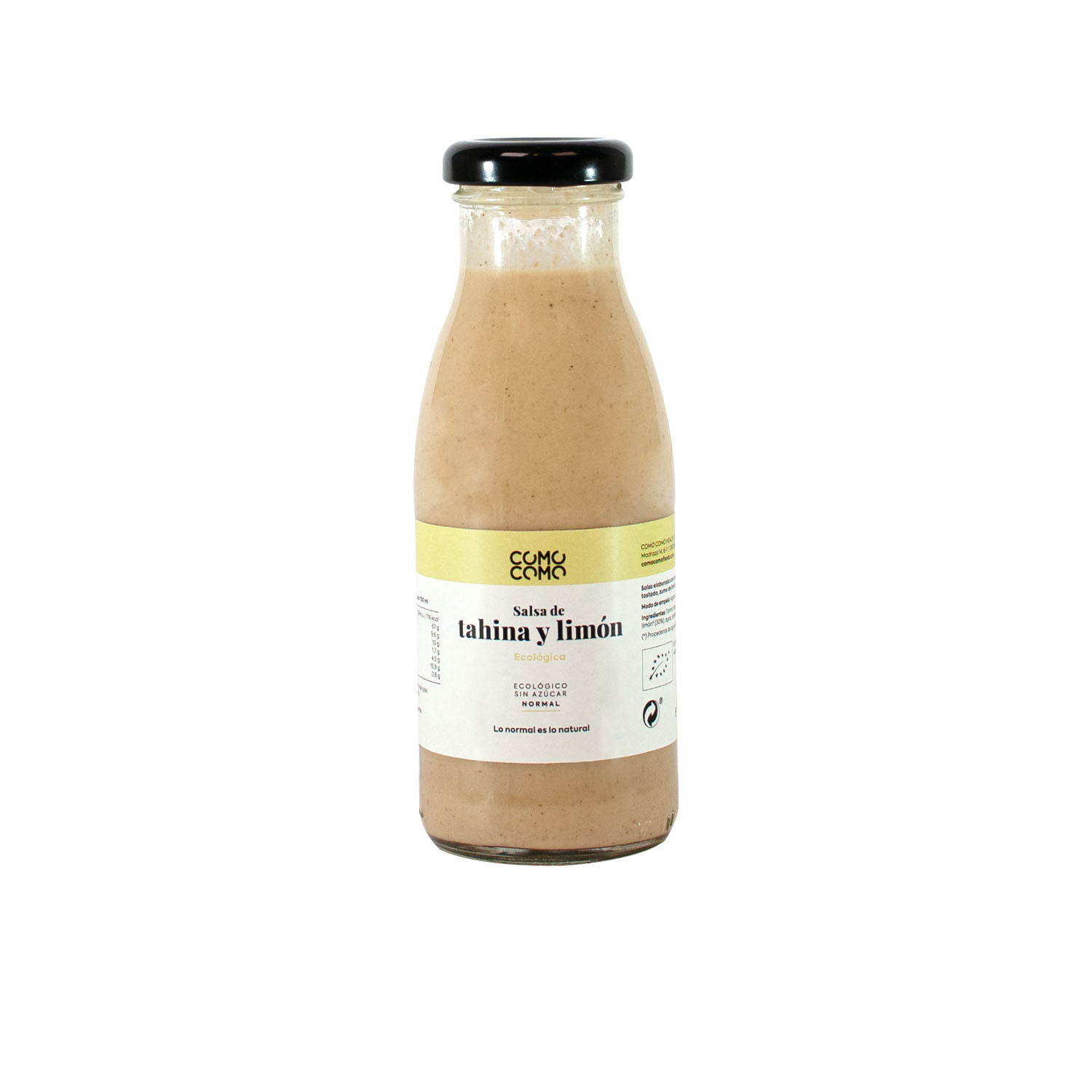 Salsa de tahina y limón ecológica