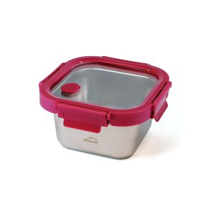 Recipient quadrat d’acer inoxidable 650ml